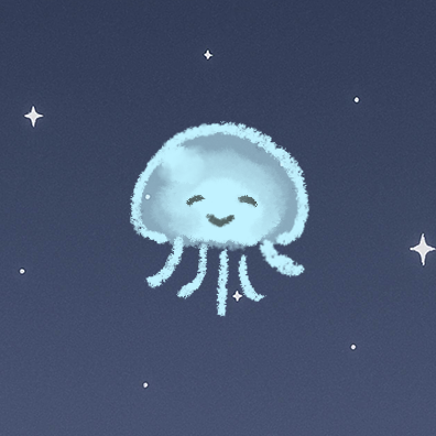 くらげ（水色）